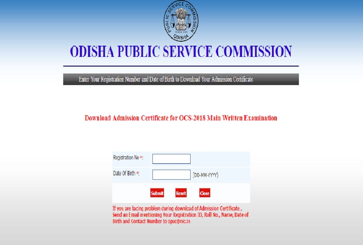 OPSC 2018 Odisha civil services mains admit card out, download with link at opsc.gov.in