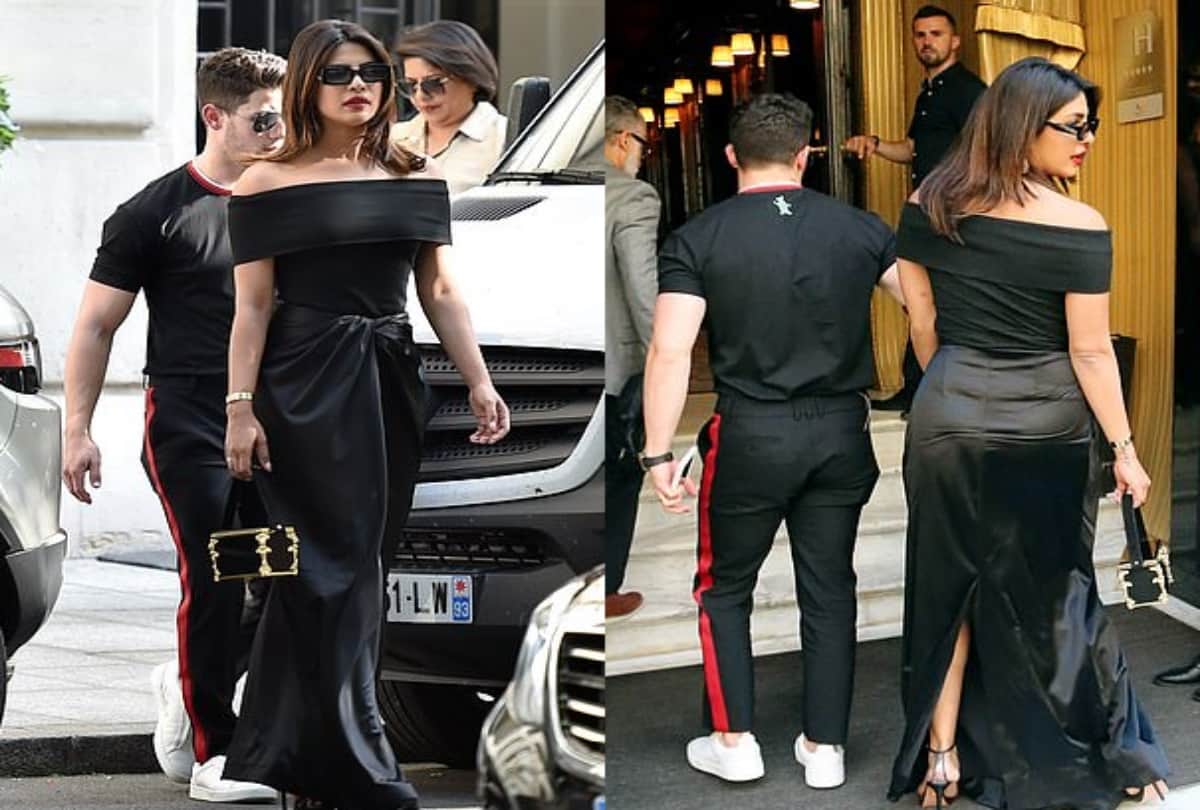 Priyanka Chopra New Look Makes Heads Turn in a Stunning Off shoulder black satin gown, See Photo