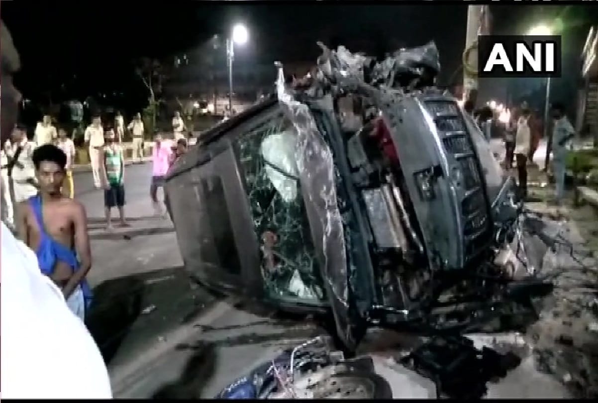 bihar news: three children lying on the sidewalk kills by car rider in patna