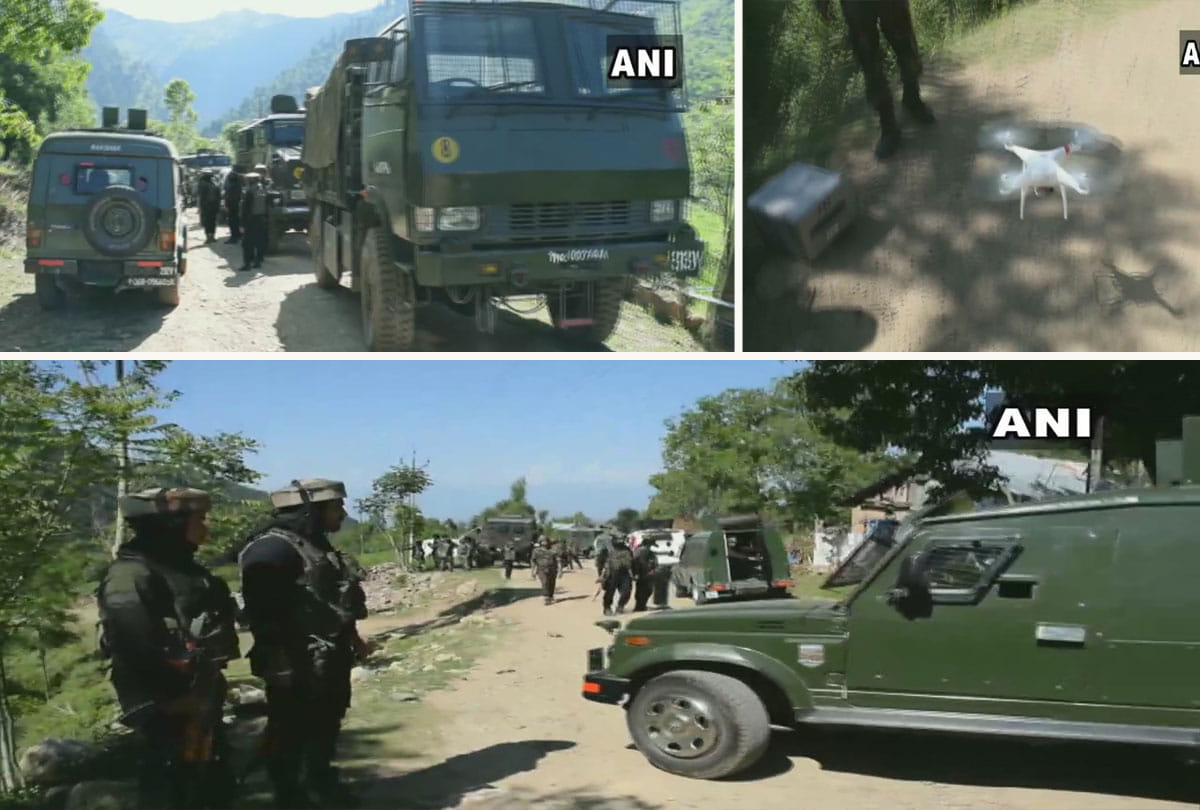exchange of fire between terrorists and security forces is underway in Pulwama 