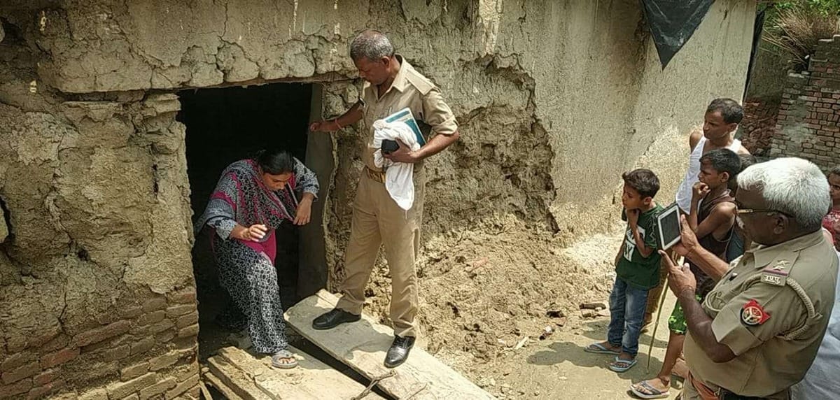 woman imprisoned one week inside due collapse raw house in rain ballia