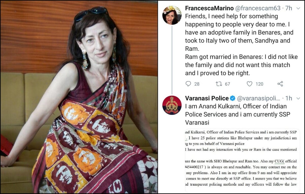 Varanasi Police investigate on Italy Journalist francesca marino Tweet to amit shah