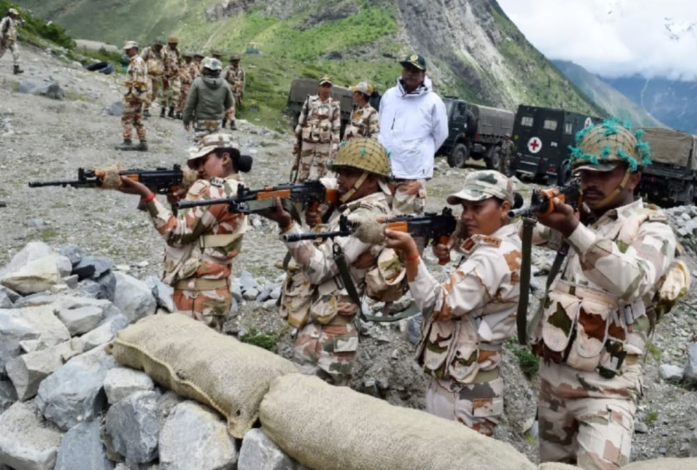 Women commando Doing duty on indo china Border 15000 feet height
