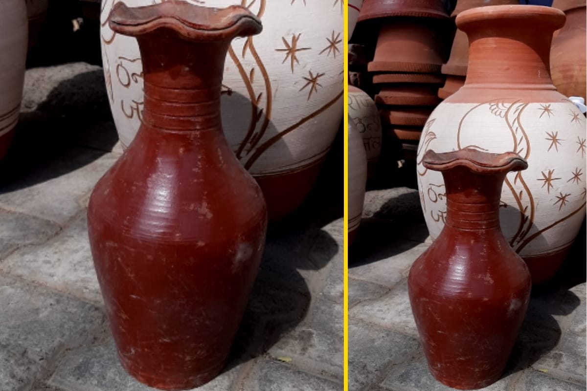 Clay pots Matka and surahi are becoming center of attraction in summer season