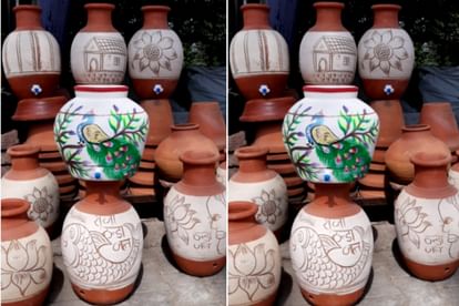 Clay Pots Matka And Surahi Are Becoming Center Of Attraction In Summer Season - Amar Ujala Hindi News Live - गर्मी का कहर लगातार:दौर बदला..., लेकिन मटके और सुराही की ठंडक आज भी बरकरार