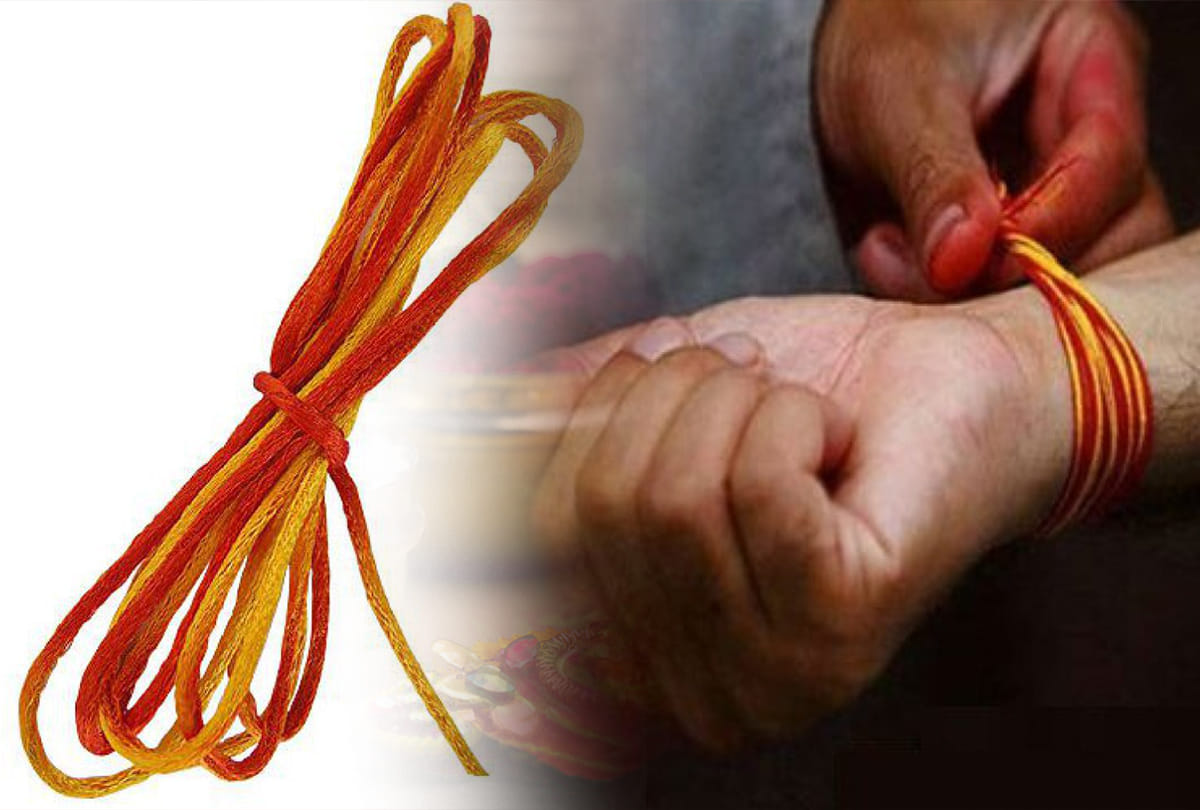 kalava red saffron thread band mauli tying importance significance in hindi