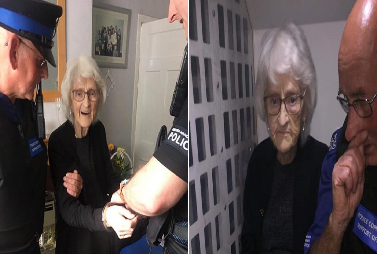 93 years old woman wanted to be arrested for one time in her life police fulfilled wish