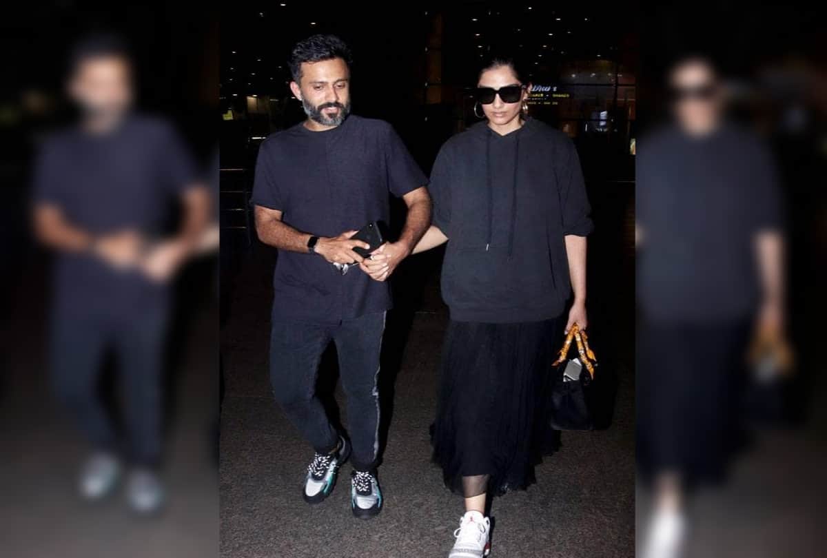Sonam Kapoor Anand Ahuja colour co ordinated airport looks Social Media Users Trolled Her