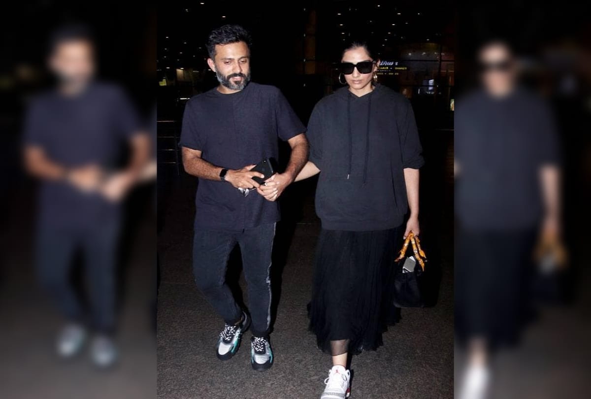 Sonam Kapoor Anand Ahuja colour co ordinated airport looks Social Media Users Trolled Her