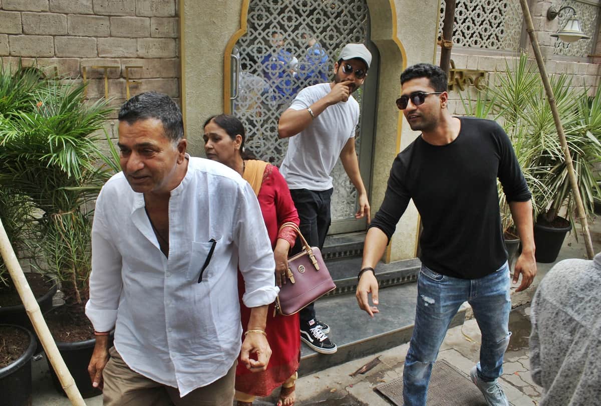 vicky kaushal Spotted on lunch Date with family and Brother Sunny