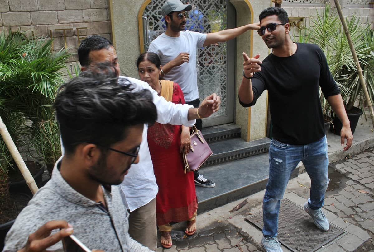 vicky kaushal Spotted on lunch Date with family and Brother Sunny