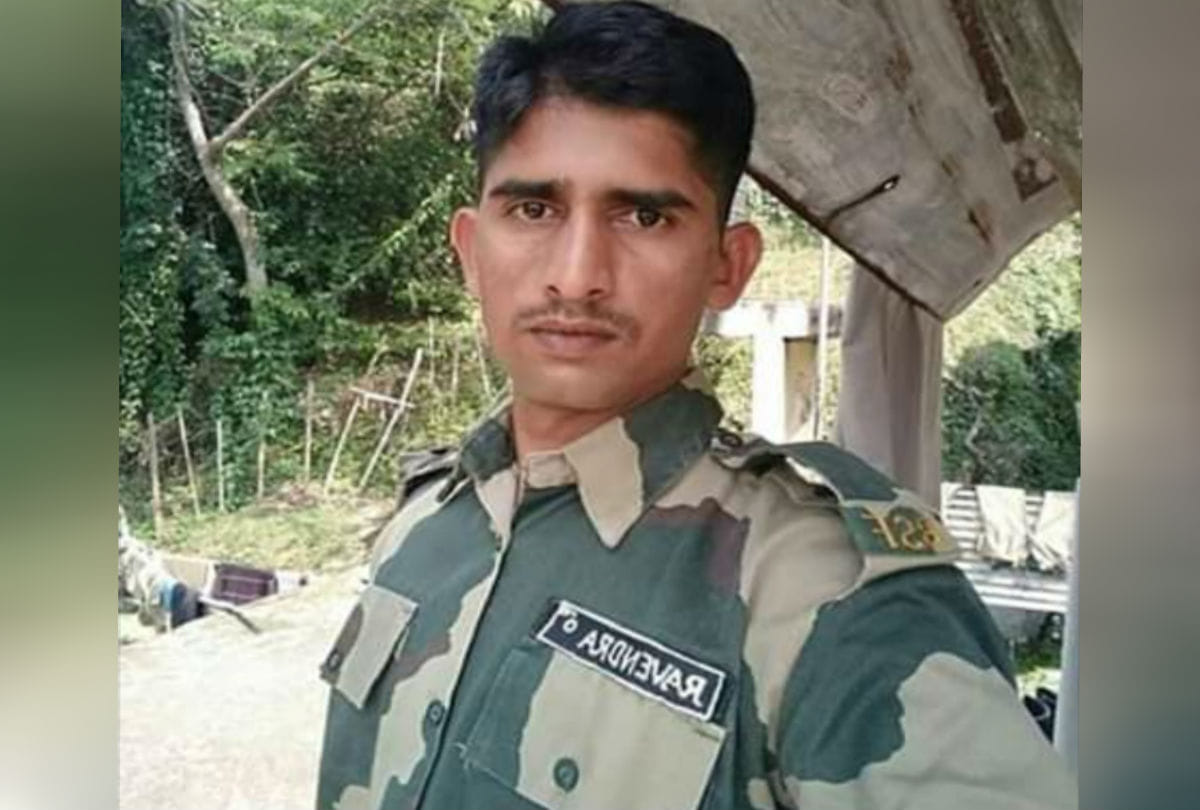 bsf soldier died in meghalaya cremation in patiyali with military honors