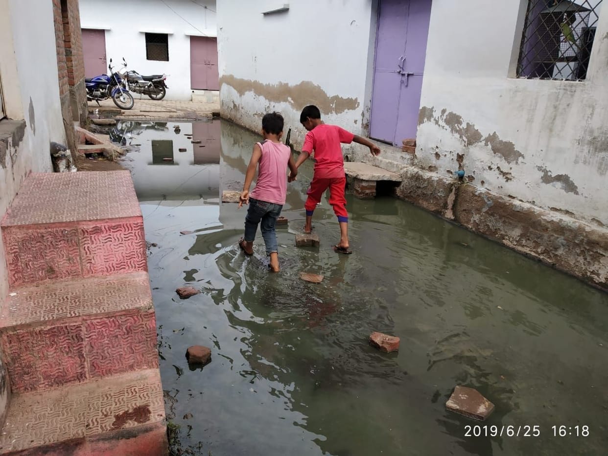 no drainage big problem in mohalla payga