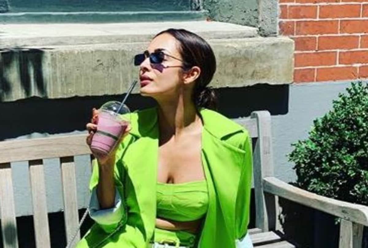 Malaika Arora rocks in neon bralette and shorts