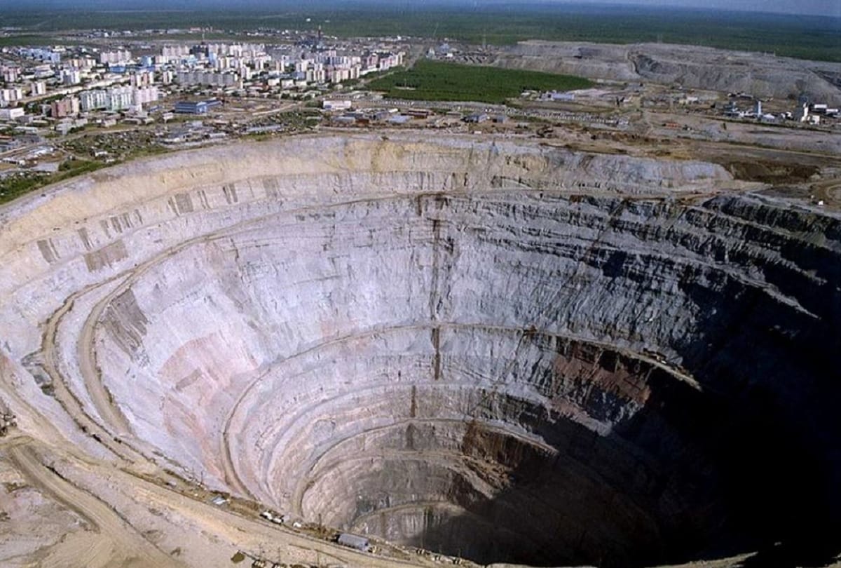 Russian Diamond Mine is one of the biggest human made holes on the planet
