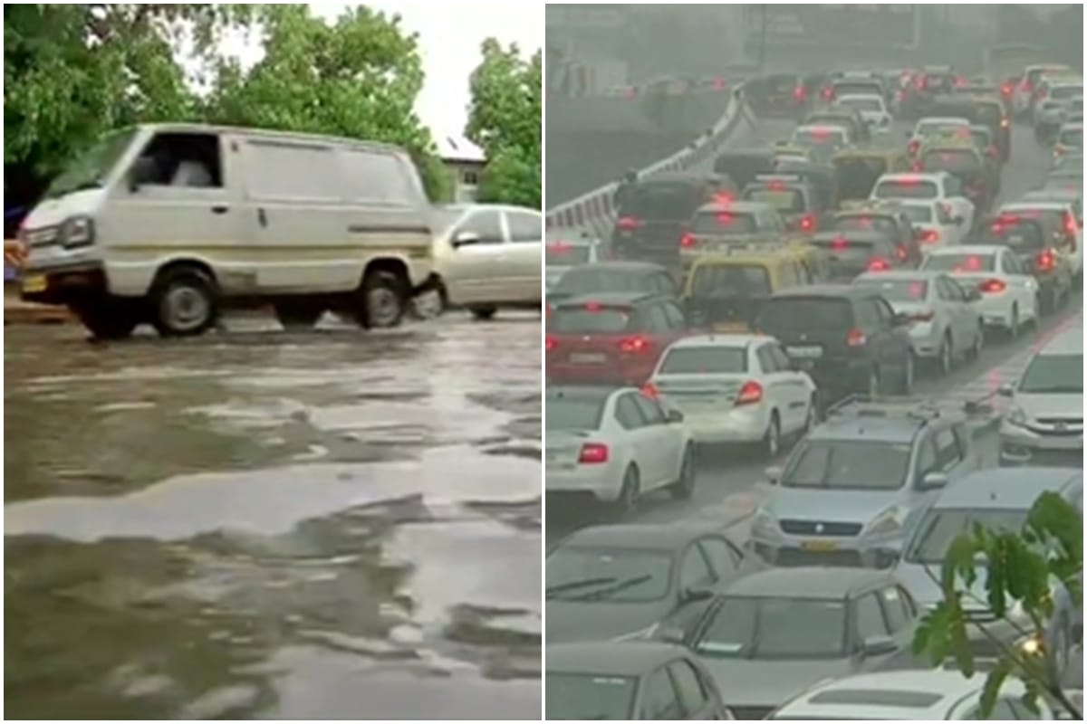 Monsoon showers heavy rain in mumbai, waterlogging led to traffic jam in financial capital