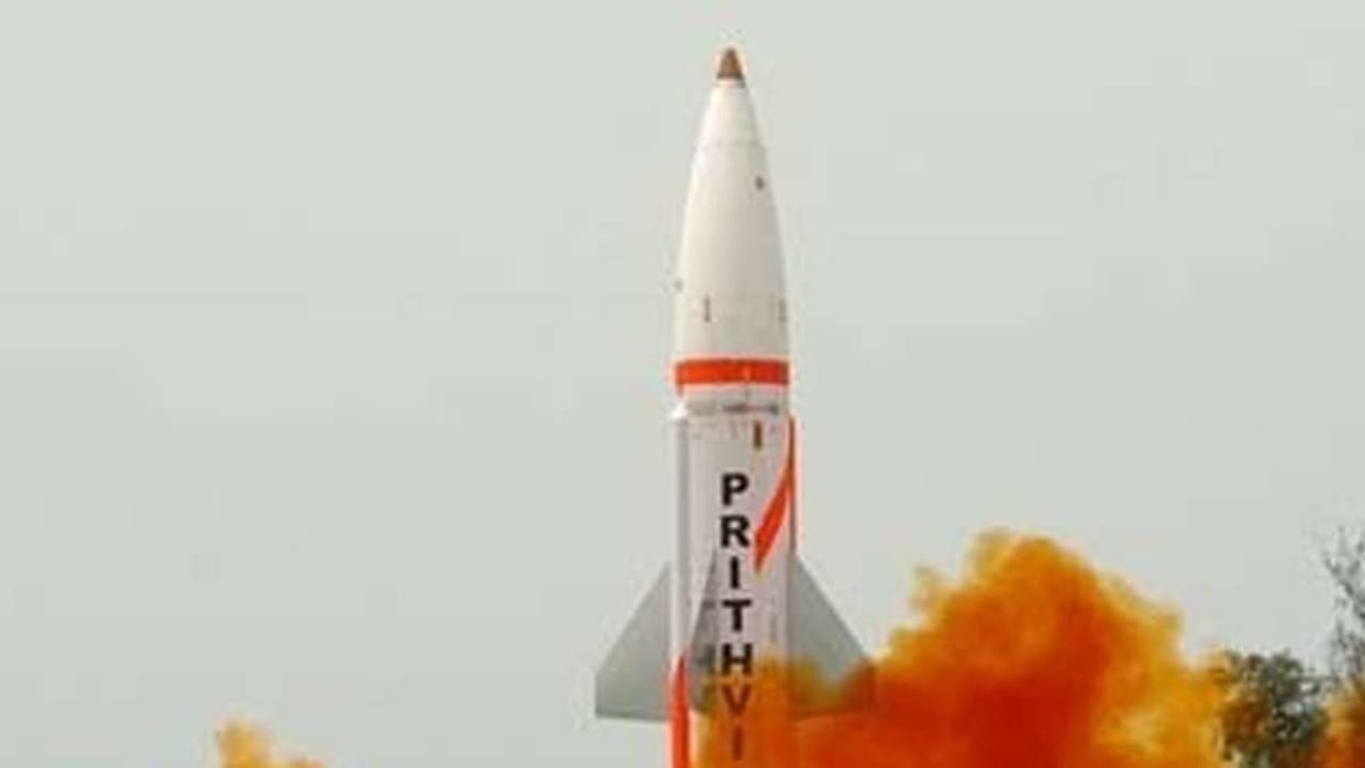Nuclear capable Prithvi-II  missile successfully test fired from ITR