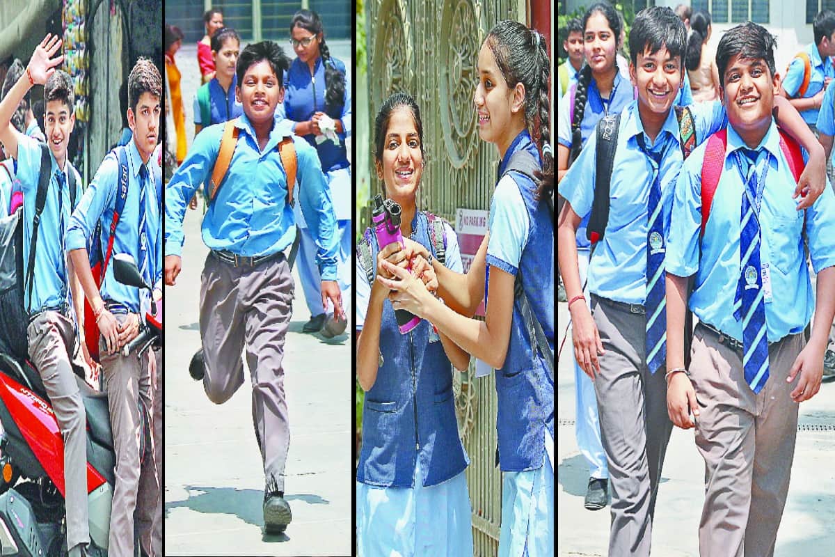 Meerut Students had fun a lot on the first day in school after summer vacation