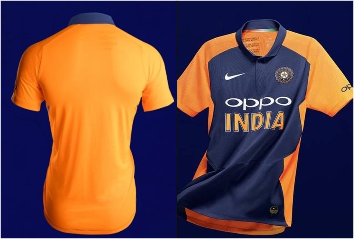 Virat Kohli unveils new Orange India jersey against England in world cup 2019