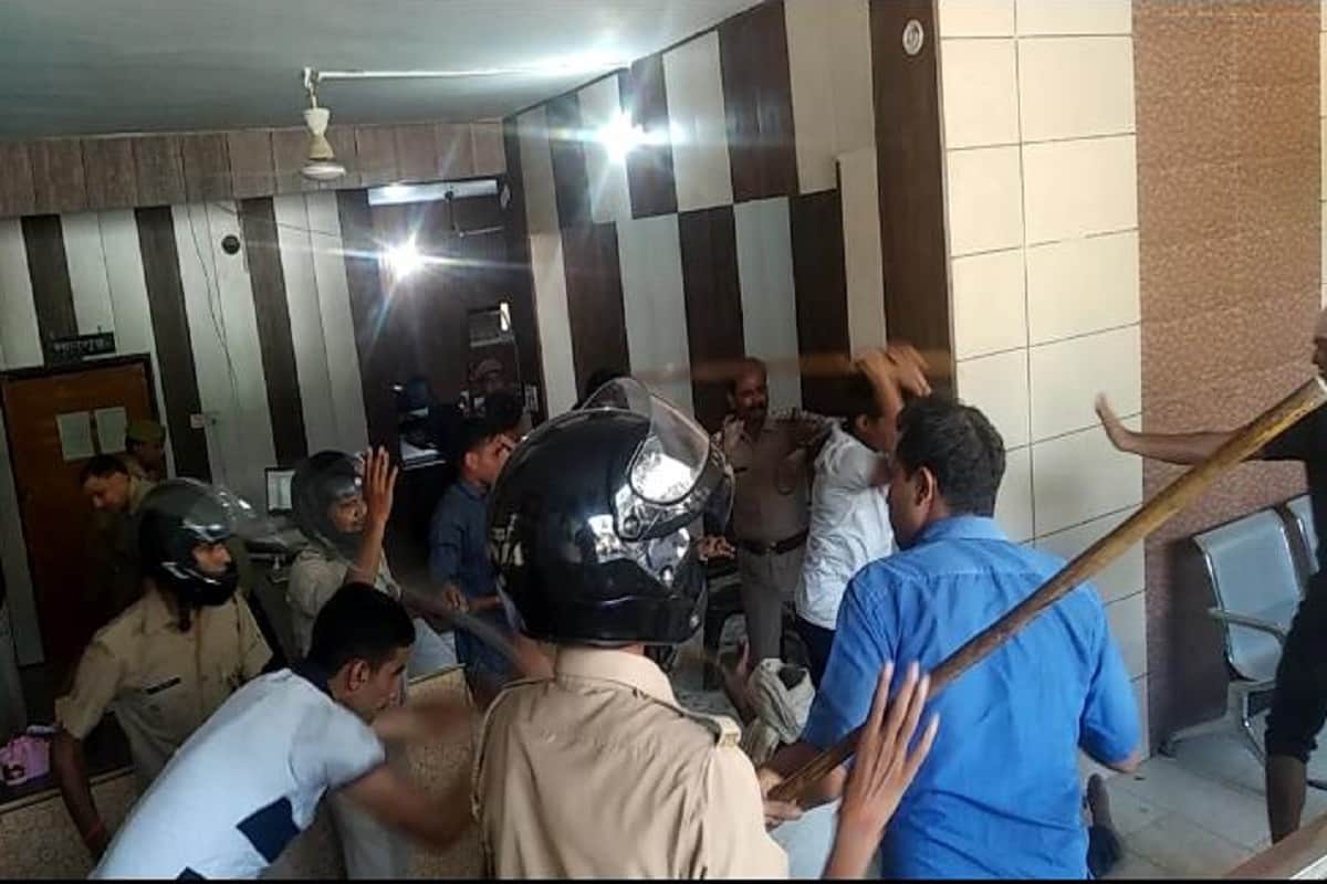 Demolition and ruckus in police station of Bijnor district at Uttar Pradesh