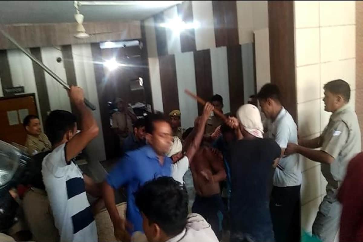 Demolition and ruckus in police station of Bijnor district at Uttar Pradesh