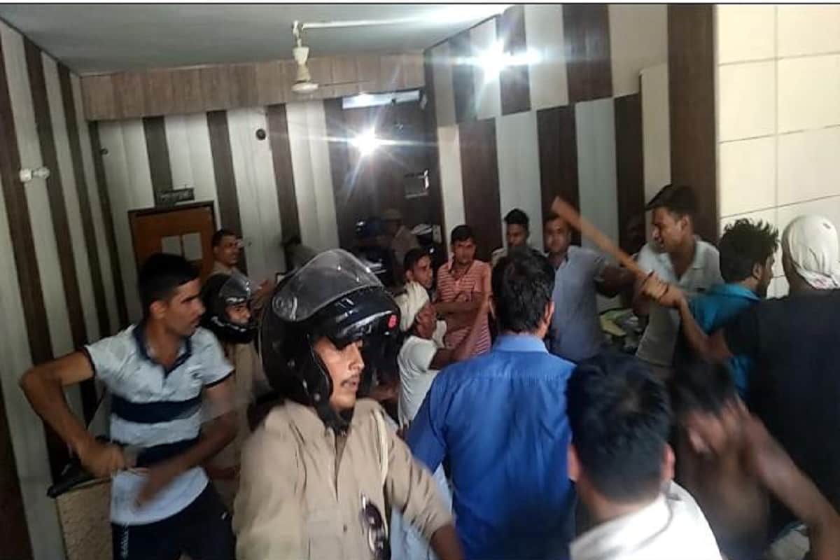 Demolition and ruckus in police station of Bijnor district at Uttar Pradesh