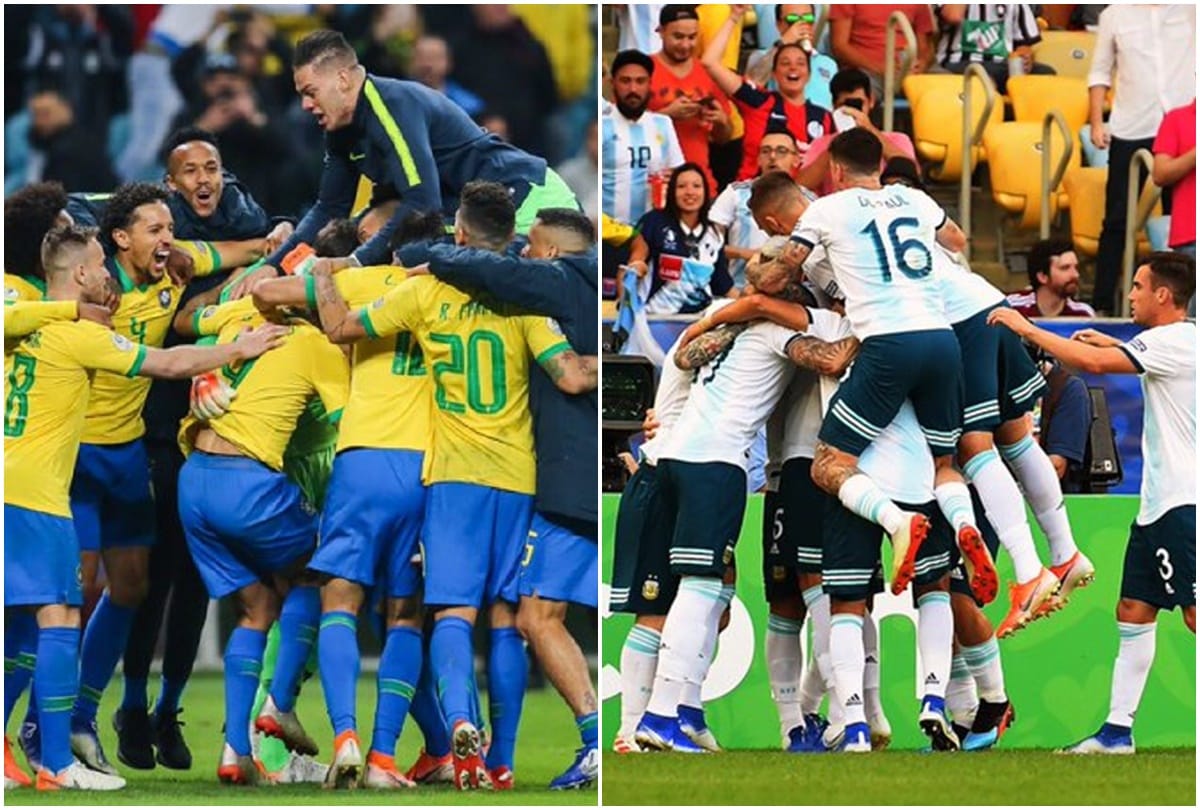 Brazil and argentina advanced to the semifinals of the 2019 Copa America