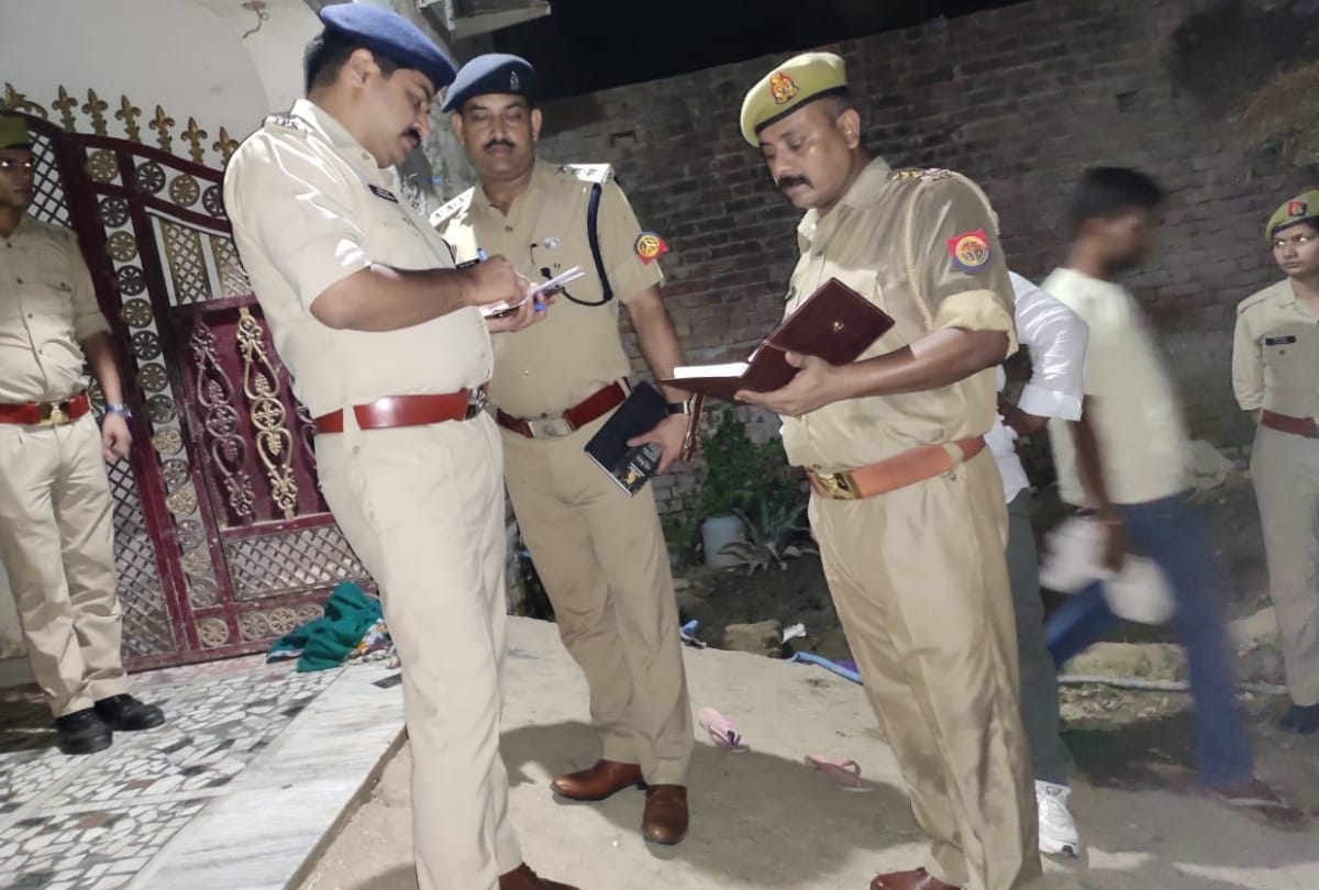 bullet fired head shot to a women in lucknow son ran police caught