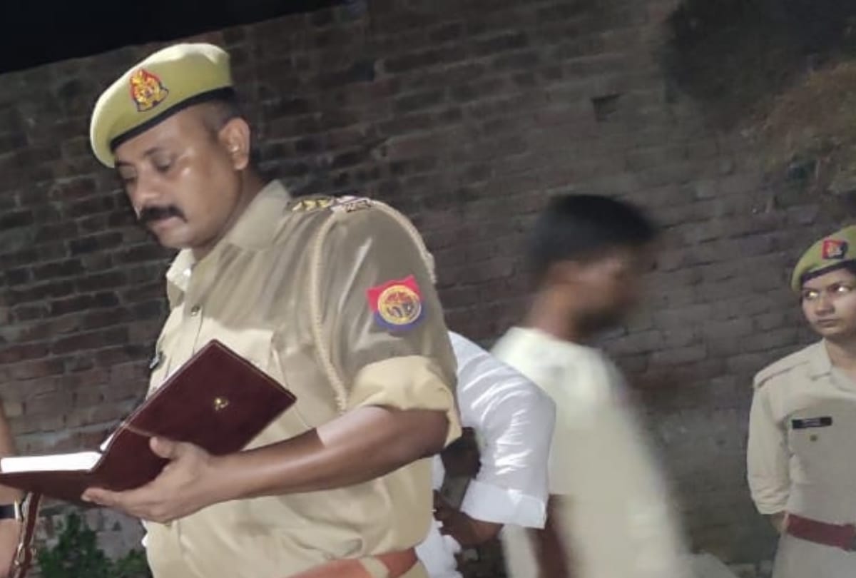 bullet fired head shot to a women in lucknow son ran police caught