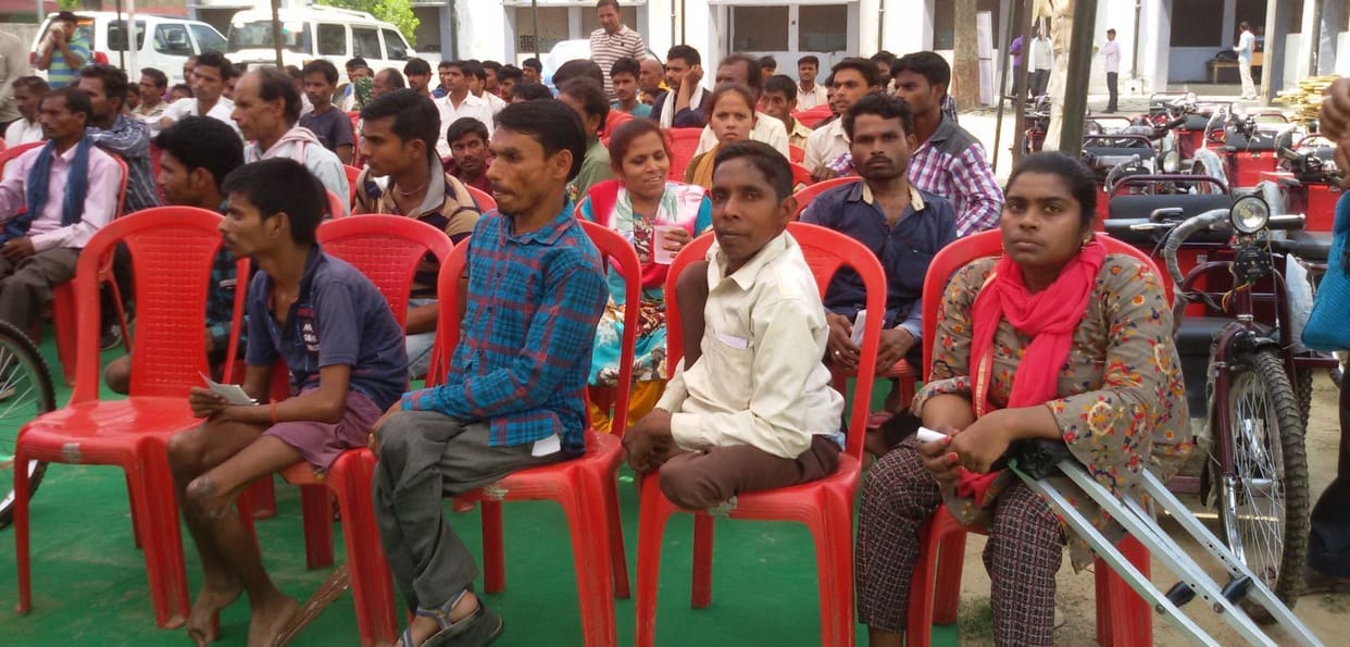 Returned to knees, led by Divyang, e-tricycle