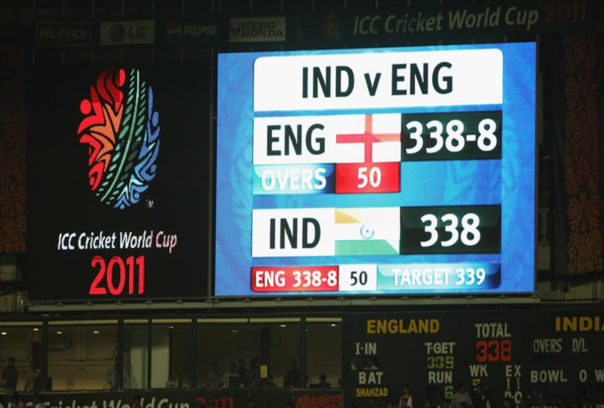 World Cup 2019: Match Draw Between India vs England in World Cup 2011 Cricket History
