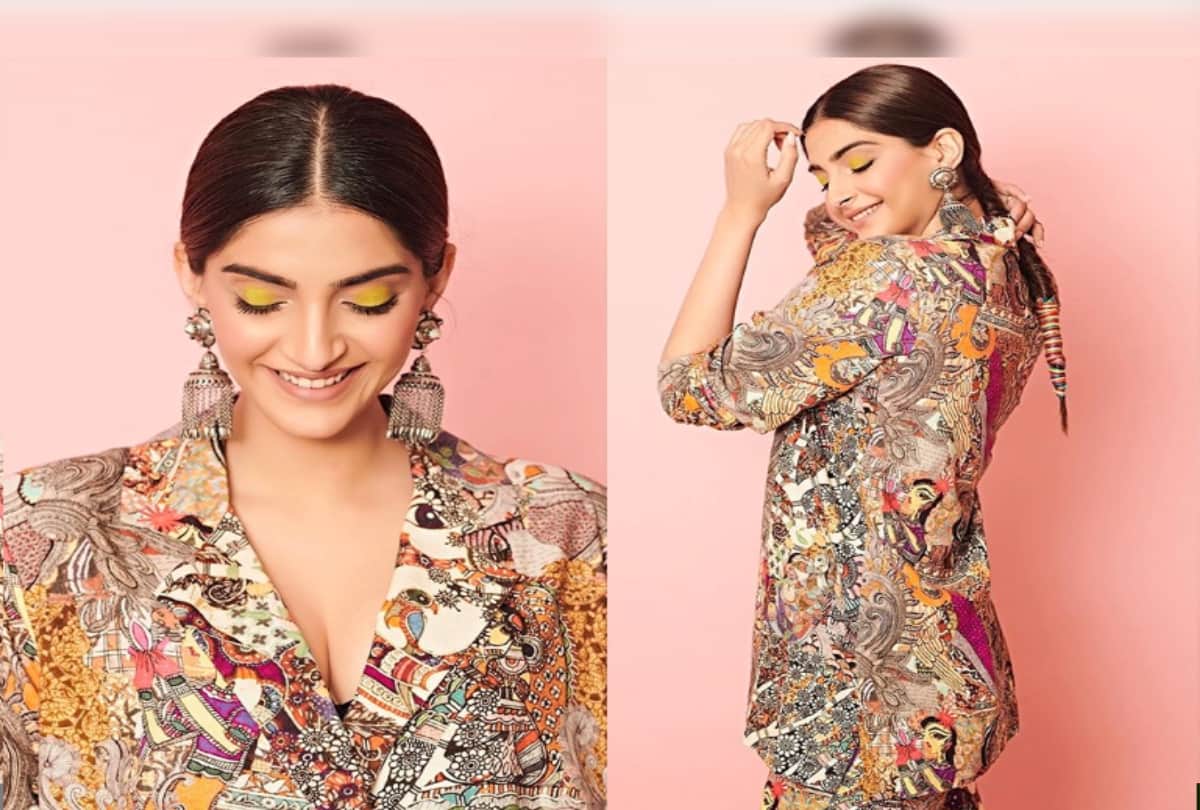 Sonam Kapoor looks gorgeous in multi coloured ensemble