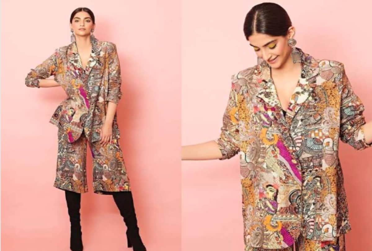 Sonam Kapoor looks gorgeous in multi coloured ensemble