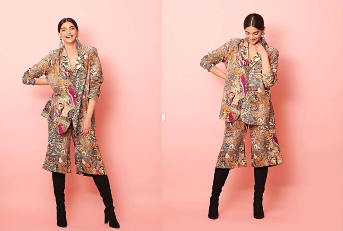 Sonam Kapoor looks gorgeous in multi coloured ensemble