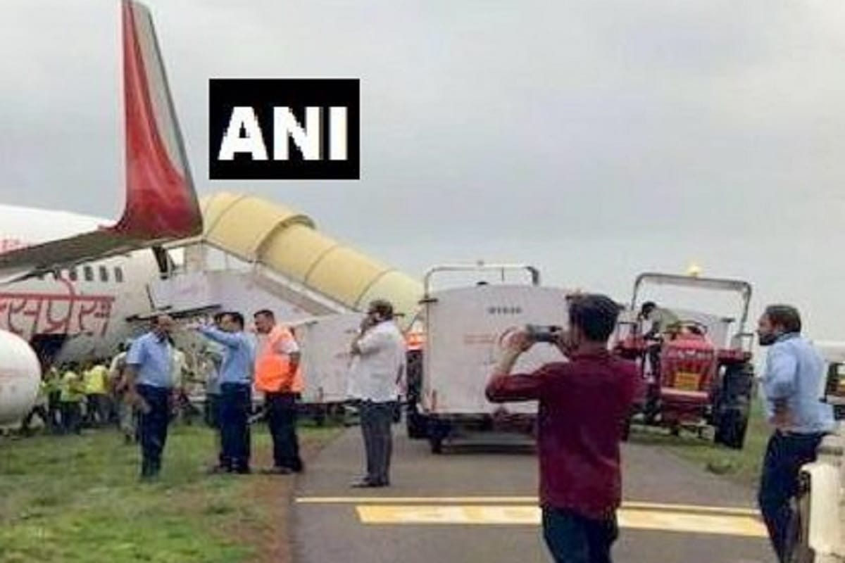 Air India express aircraft run out of runway at Mangalore Airport, all passenger safe