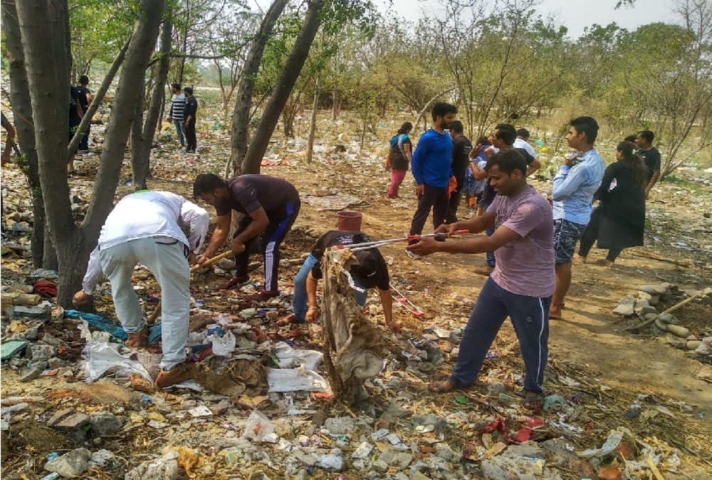 Being Bhagirathi team make  Panch Pallav vatika after clean garbage 