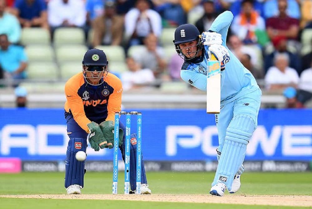 World Cup 2019: ms dhoni miss the chance to take a drs and send jason Roy 