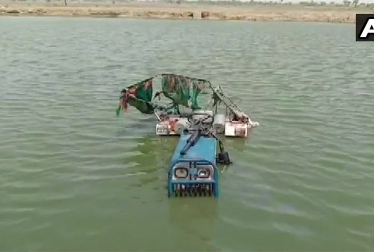 Rajasthan 4 dead after a tractor fell into pond in Bharatpur today