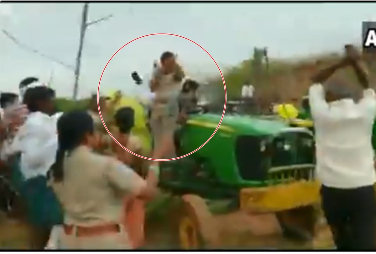 TRS Workers Attacks on Police and forest guards in Asifabad district