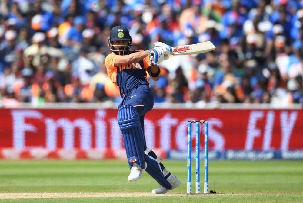 Virat Kohli becomes the first captain to score five consecutive fifty-plus scores in ODI World Cups