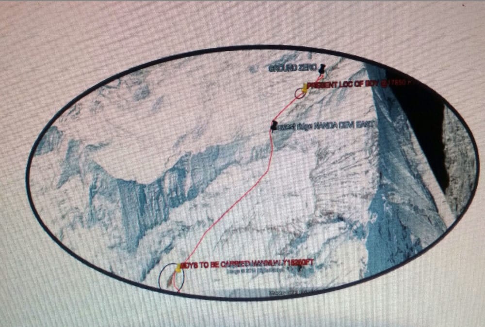 Dead Bodies of Four climbers rescue after 11 hours operation from nanda devi peak 