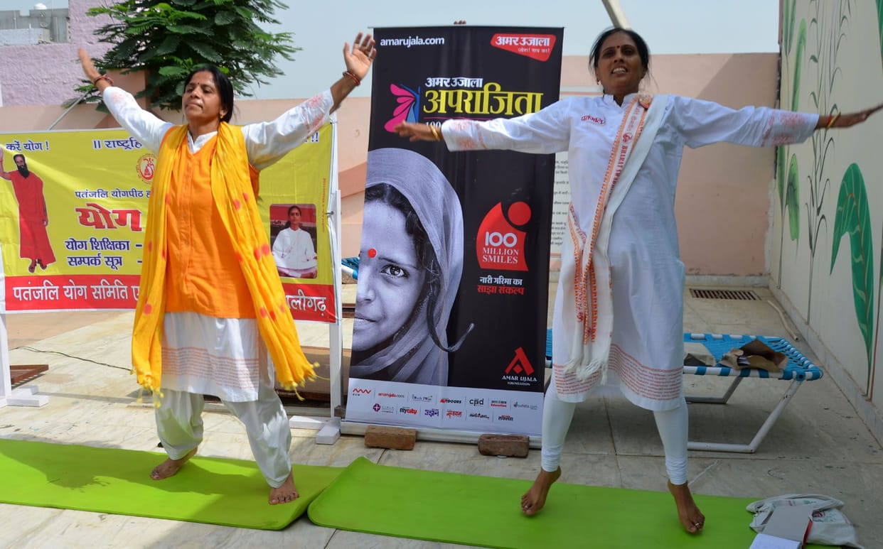 Amar Ujala aparajita 100 million smiles campaign in Aligarh
