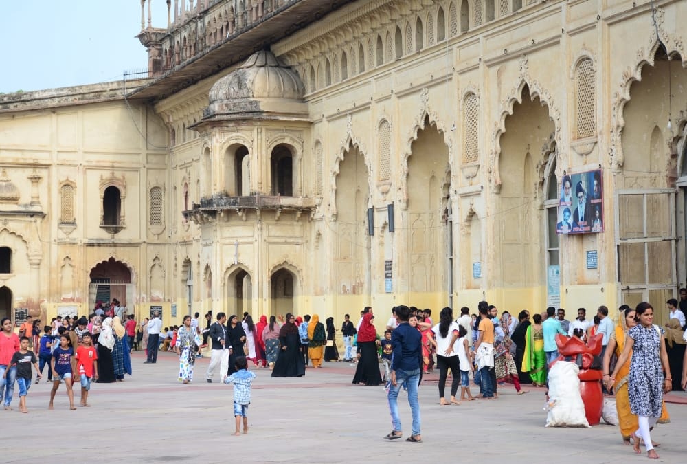 Only people in decent clothes are allowed to come in Imambara in Lucknow.