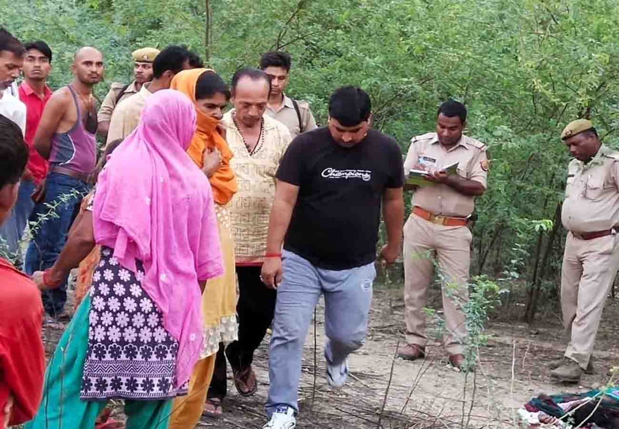 crime in jalaun, woman dead body found
