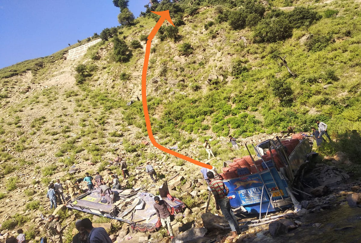 jammu kashmir kishtwar mini bus accident photos and videos