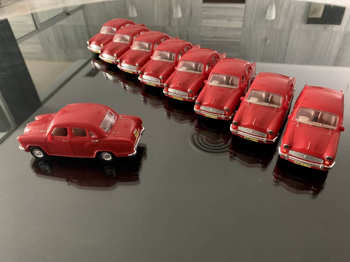 german ambassador to india walter j lindner organised a contest, Spot His Red Amby and Win miniature