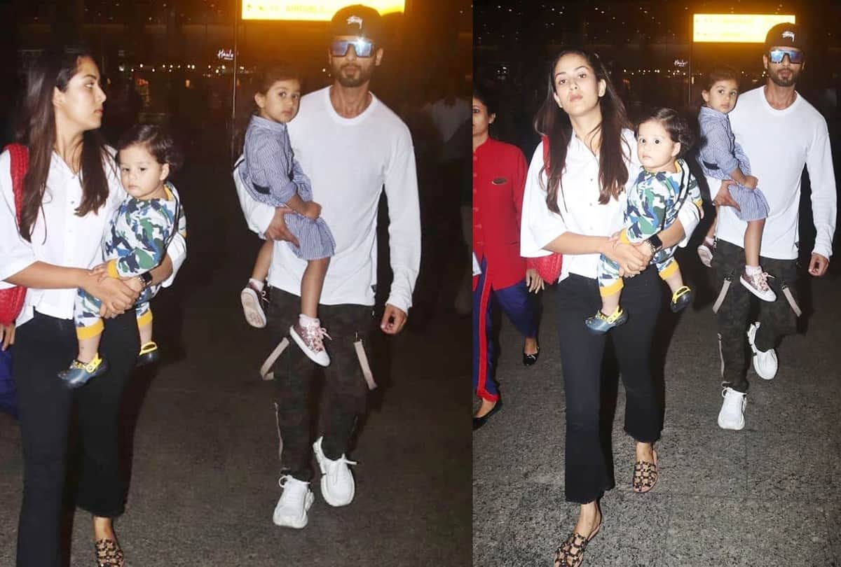 after Kabir Singh Mega Success Shahid kapoor Spotted with Mira Rajput and kids