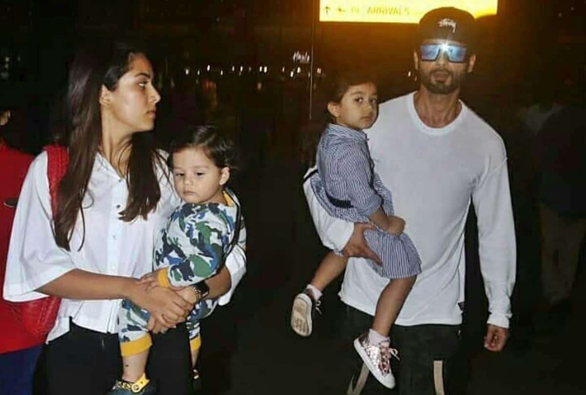 after Kabir Singh Mega Success Shahid kapoor Spotted with Mira Rajput and kids