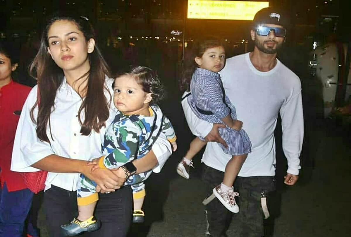 after Kabir Singh Mega Success Shahid kapoor Spotted with Mira Rajput and kids