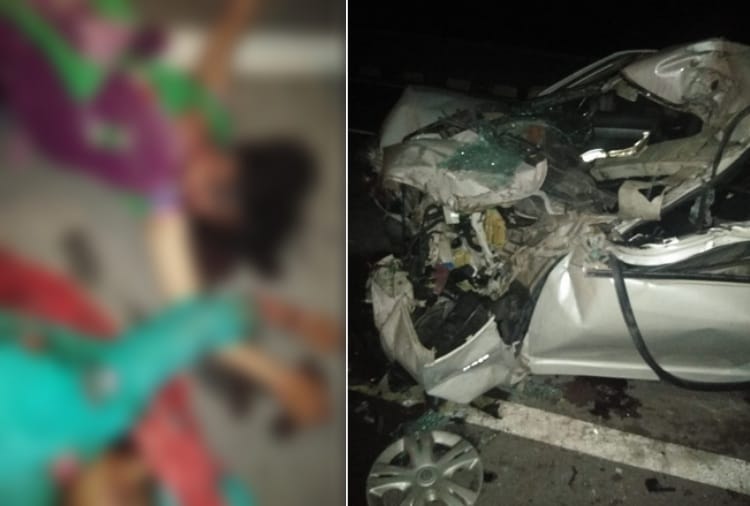 Five Member of Family including Newly Wed Couple died in road accident at sirsa